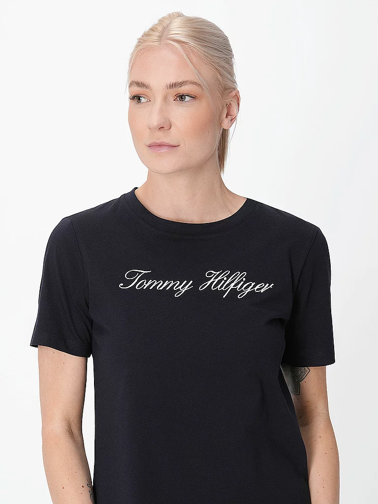 Tommy Hilfiger T-shirt à Manches Courtes Script Nos Desert Sky L Femme 2